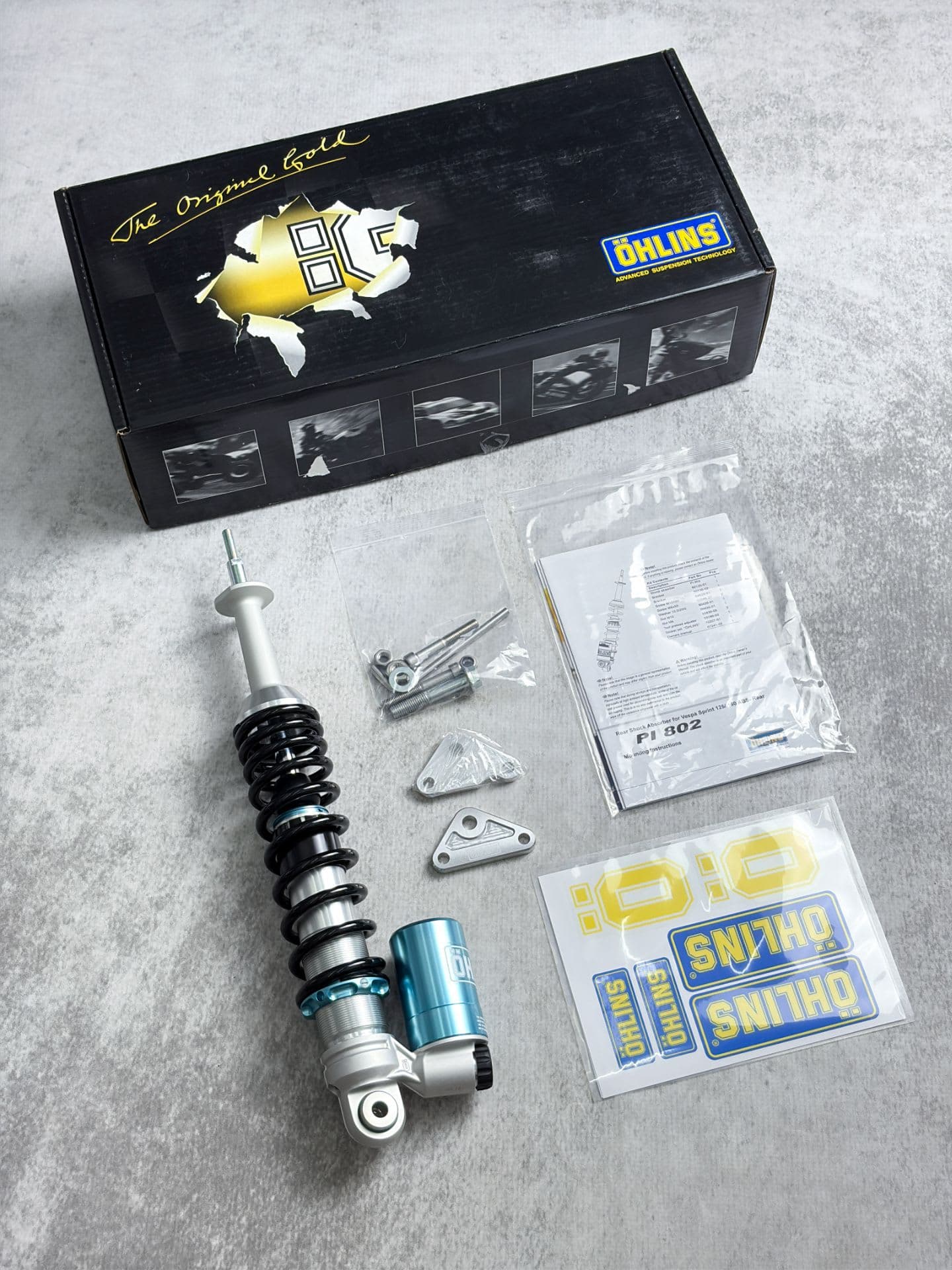 Ohlins Shock Tabung PI 802 Silver Ice blue - Image 1