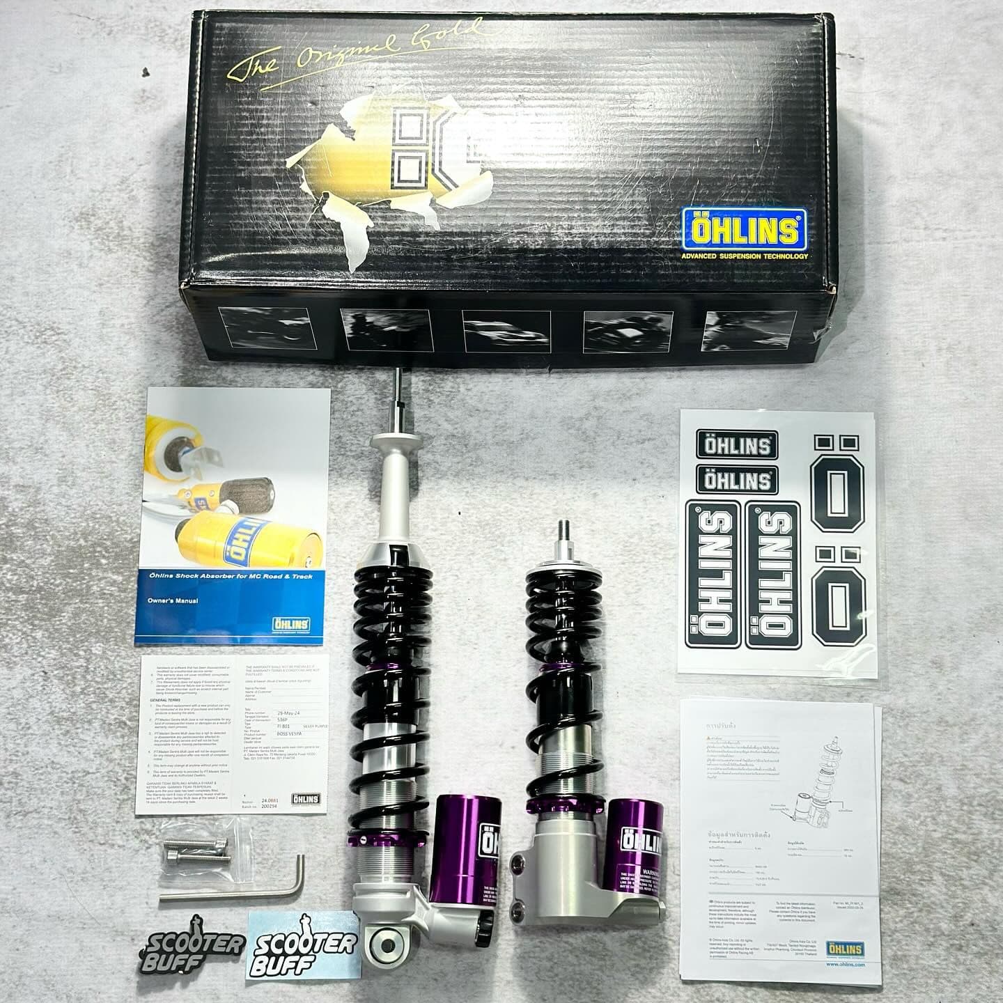 Ohlins Shock Tabung PI 801 & PI 802 Purple - Image 1