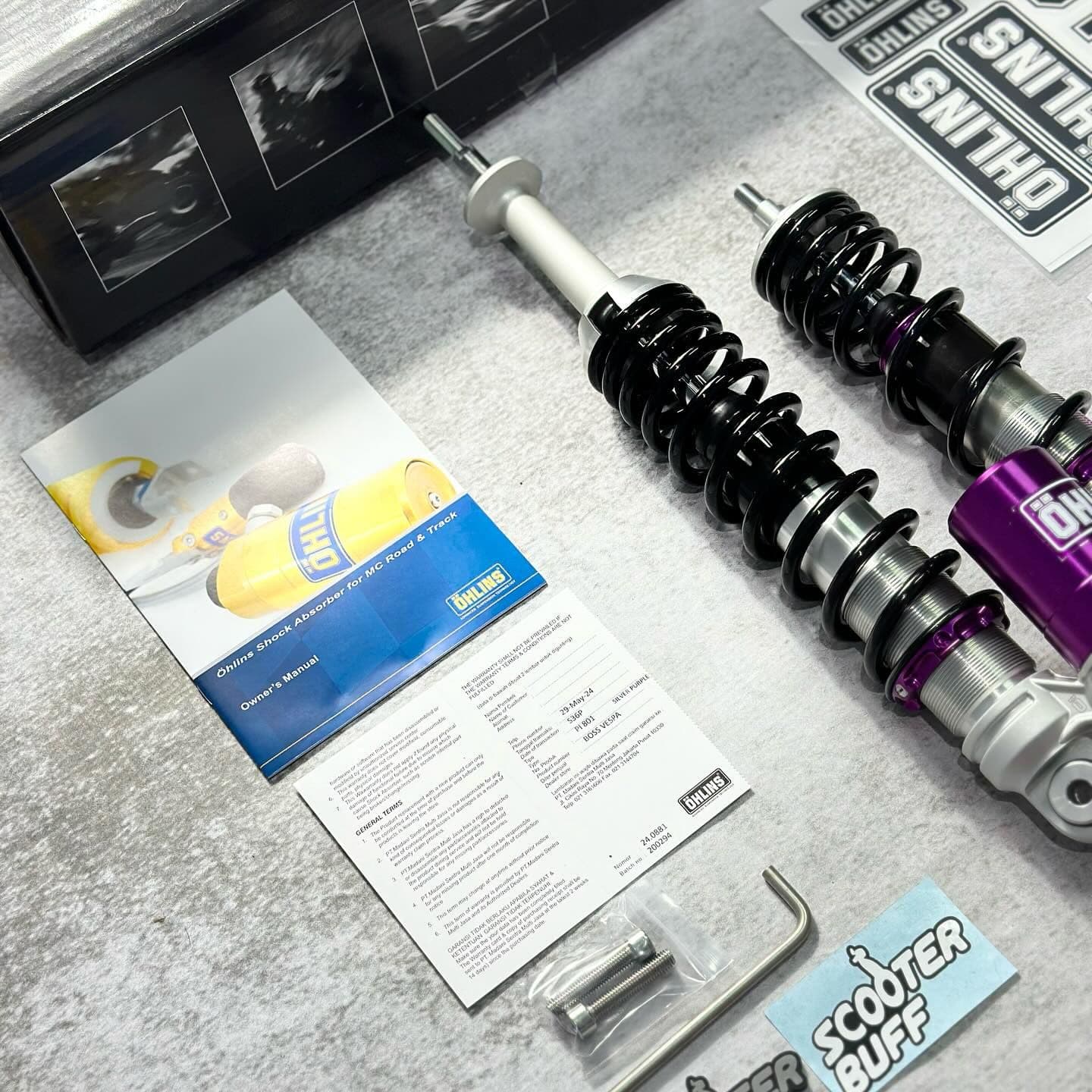 Ohlins Shock Tabung PI 801 & PI 802 Purple - Image 3