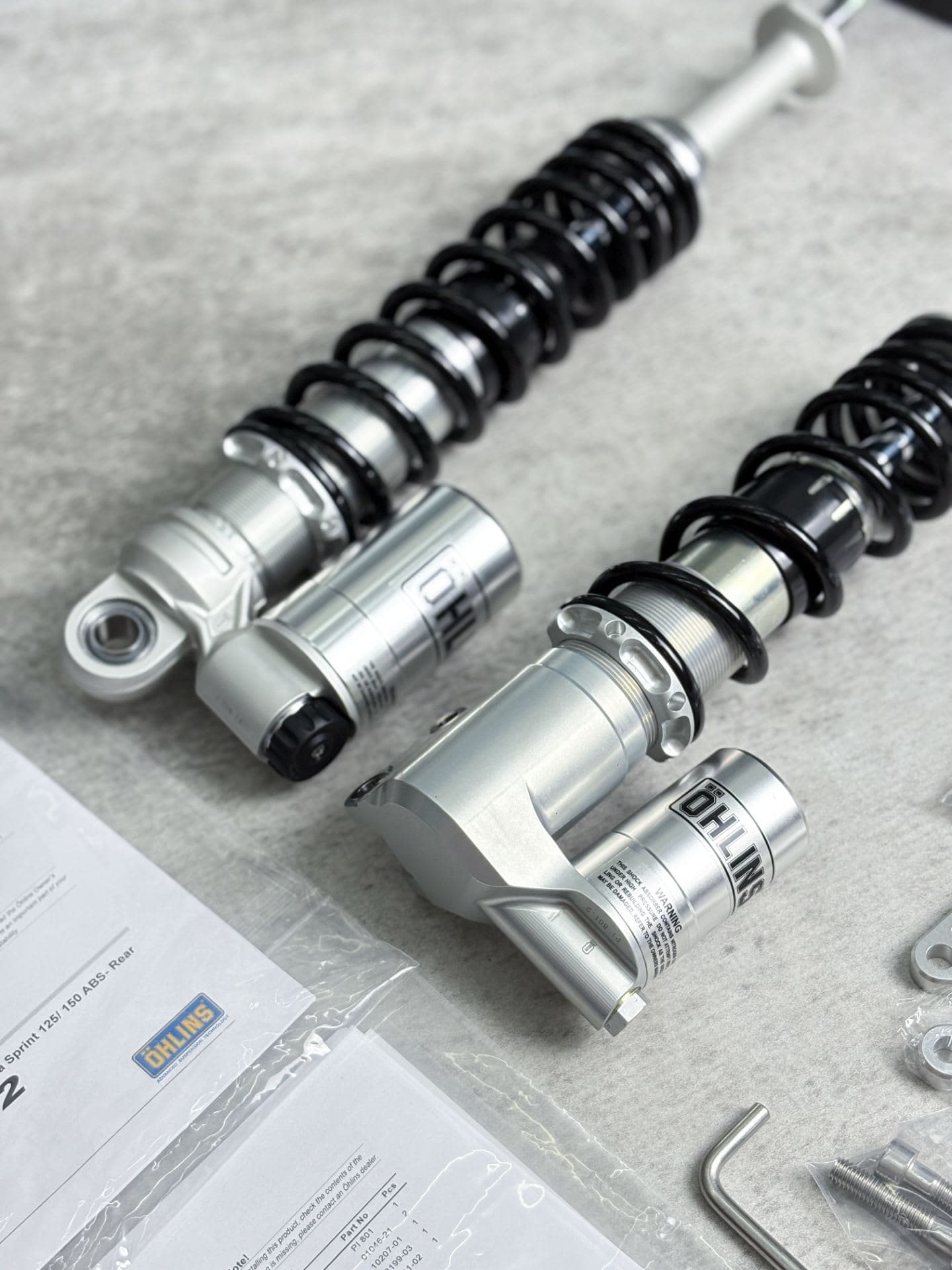 Ohlins Shock Tabung PI 801 & PI 802 Silver - Image 4